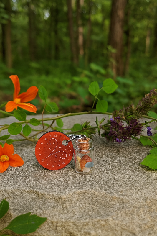 Aries Crystal Wish Jar Keychain