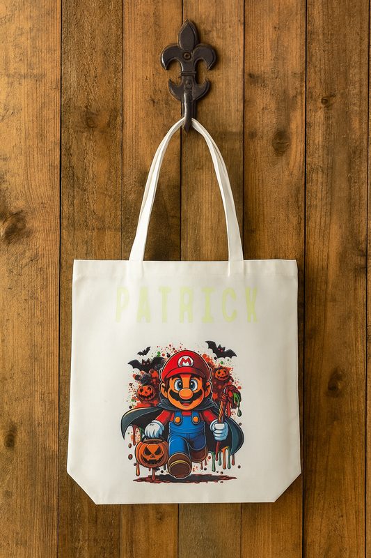 Peek-a-Boo Mario Trick or Treat Bag