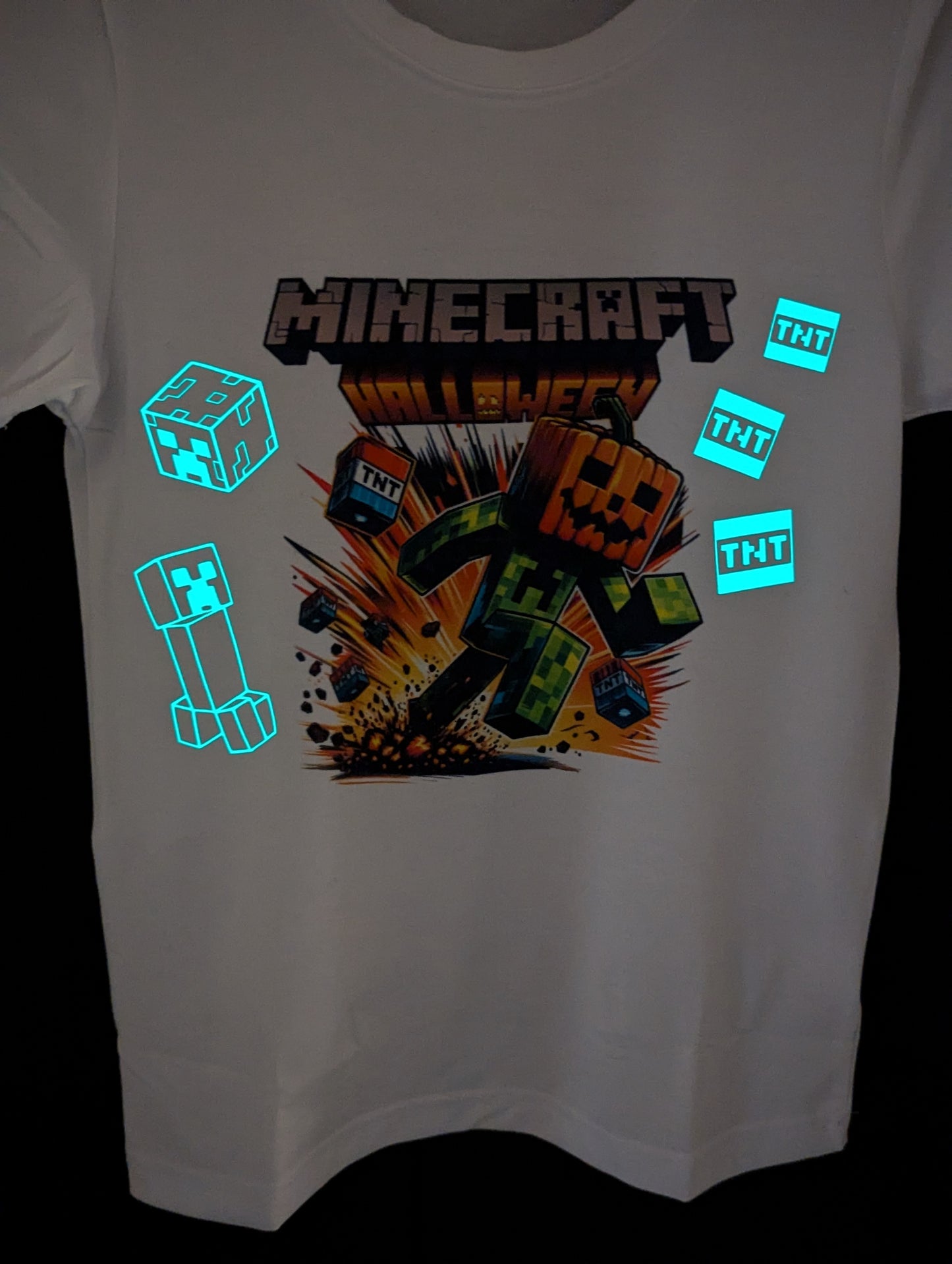 Minecraft Glow-in-the-Dark Halloween Kids Shirt