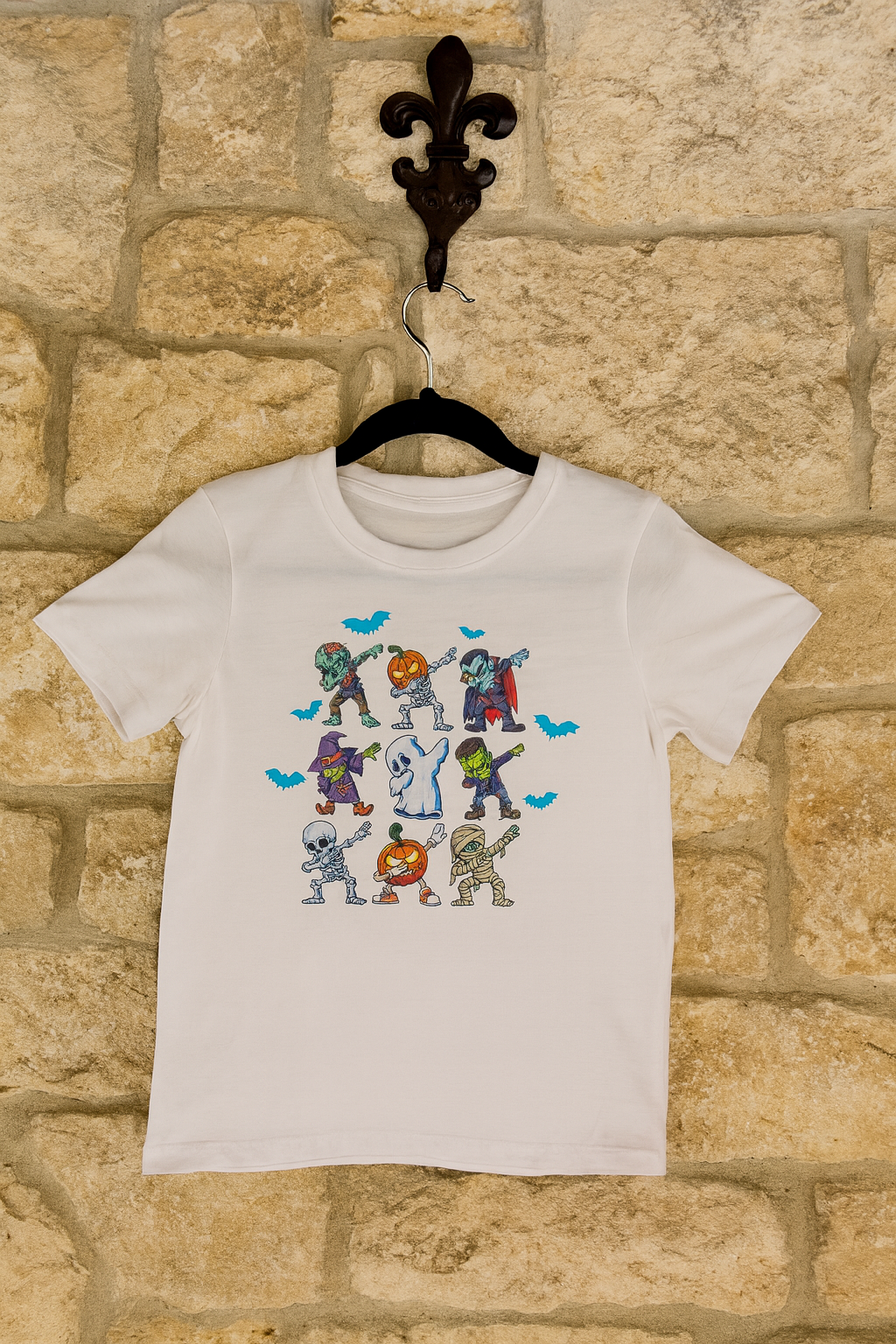 Glow-in-the-Dark Kids Halloween Shirt – Dabbing Monsters Edition