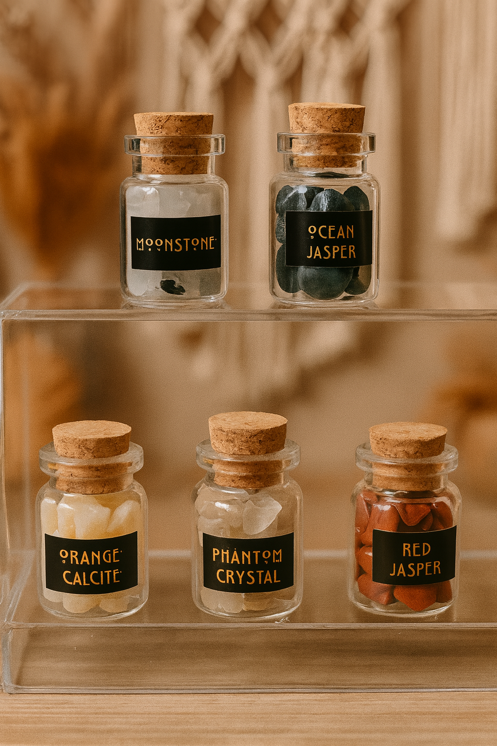 Cancer Zodiac Crystal Wish Jar Keychain