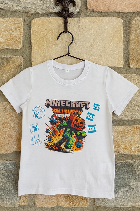 Minecraft Glow-in-the-Dark Halloween Kids Shirt